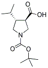 BOC-(TRANS)-4-ISOPROPYL-PYRROLIDINE-3-CARBOXYLIC ACID Struktur