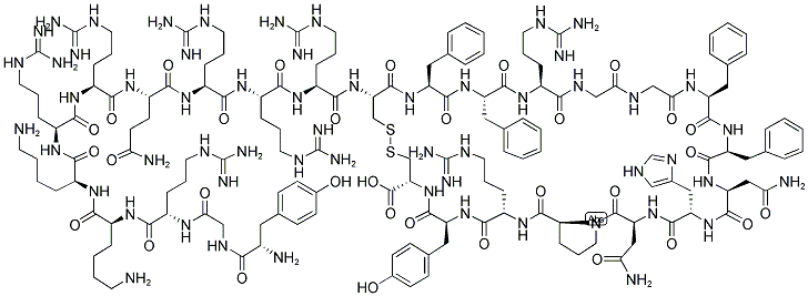 H-YGRKKRRQRRR-CFFRGGFFNHNPRYC-OH, CYCLIC Struktur