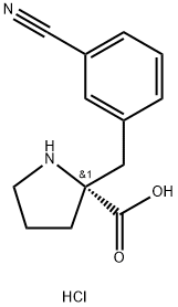 (R)-ALPHA-(3-CYANO-BENZYL)-PROLINE-HCL Struktur