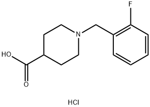 1-(2-FLUOROBENZYL)PIPERIDINE-4-CARBOXYLIC ACID HYDROCHLORIDE Struktur