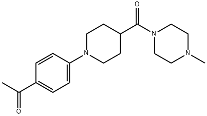 1-(4-(4-[(4-METHYLPIPERAZINO)CARBONYL]PIPERIDINO)PHENYL)-1-ETHANONE Struktur