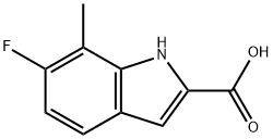 6-FLUORO-7-METHYL-1H-INDOLE-2-CARBOXYLIC ACID Struktur