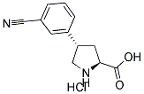 (+/-)-TRANS-4-(3-CYANOPHENYL)PYRROLIDINE-3-CARBOXYLIC ACID HYDROCHLORIDE Struktur