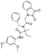 2-(N-BENZYL-2-(2,3-DIOXOINDOLIN-1-YL)ACETAMIDO)-N-(2,4-DIMETHOXYPHENYL)-2-METHYLBUTANAMIDE Struktur