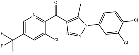 [3-CHLORO-5-(TRIFLUOROMETHYL)-2-PYRIDINYL][1-(3,4-DICHLOROPHENYL)-5-METHYL-1H-1,2,3-TRIAZOL-4-YL]METHANONE Struktur