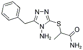 2-[(4-AMINO-5-BENZYL-4H-1,2,4-TRIAZOL-3-YL)SULFANYL]PROPANAMIDE Struktur