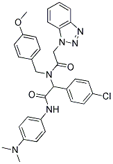 2-(2-(1H-BENZO[D][1,2,3]TRIAZOL-1-YL)-N-(4-METHOXYBENZYL)ACETAMIDO)-2-(4-CHLOROPHENYL)-N-(4-(DIMETHYLAMINO)PHENYL)ACETAMIDE Struktur