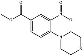 METHYL 3-NITRO-4-(1,4-THIAZINAN-4-YL)BENZENECARBOXYLATE Struktur