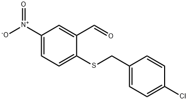 2-(4-CHLOROBENZYLTHIO)-5-NITROBENZALDEHYDE Struktur