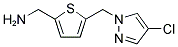 (5-[(4-CHLORO-1H-PYRAZOL-1-YL)METHYL]-2-THIENYL)METHANAMINE Struktur
