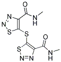 N-METHYL-5-({4-[(METHYLAMINO)CARBONYL]-1,2,3-THIADIAZOL-5-YL}THIO)-1,2,3-THIADIAZOLE-4-CARBOXAMIDE Struktur