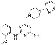 N2-(2-METHOXYPHENYL)-6-((4-(PYRIDIN-2-YL)PIPERAZIN-1-YL)METHYL)-1,3,5-TRIAZINE-2,4-DIAMINE Struktur