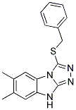 3-BENZYLSULFANYL-6,7-DIMETHYL-9H-BENZO[4,5]IMIDAZO[2,1-C][1,2,4]TRIAZOLE Struktur