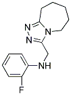 (2-FLUORO-PHENYL)-(6,7,8,9-TETRAHYDRO-5H-[1,2,4]TRIAZOLO[4,3-A]AZEPIN-3-YLMETHYL)-AMINE Struktur