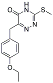 6-(4-ETHOXY-BENZYL)-3-METHYLSULFANYL-4H-[1,2,4]TRIAZIN-5-ONE Struktur