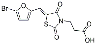 3-[5-(5-BROMO-FURAN-2-YLMETHYLENE)-2,4-DIOXO-THIAZOLIDIN-3-YL]-PROPIONIC ACID Struktur