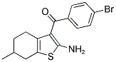 (2-AMINO-6-METHYL-4,5,6,7-TETRAHYDRO-1-BENZOTHIEN-3-YL)(4-BROMOPHENYL)METHANONE Struktur