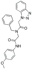 2-(1H-1,2,3-BENZOTRIAZOL-1-YL)-N-BENZYL-N-[2-(4-METHOXYANILINO)-2-OXOETHYL]ACETAMIDE Struktur