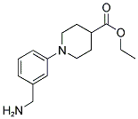 1-(3-AMINOMETHYL-PHENYL)-PIPERIDINE-4-CARBOXYLIC ACID ETHYL ESTER Struktur