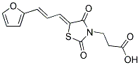 3-[5-(3-FURAN-2-YL-ALLYLIDENE)-2,4-DIOXO-THIAZOLIDIN-3-YL]-PROPIONIC ACID Struktur