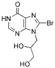 8-BROMO-9-(2,3-DIHYDROXY-PROPYL)-1,9-DIHYDRO-PURIN-6-ONE Struktur