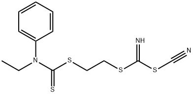 [(N-ETHYL-N-PHENYLDITHIOCARBAMOYL)METHYL] METHYL CYANOCARBONIMIDODITHIONATE Struktur