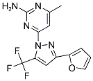 4-[3-(2-FURYL)-5-(TRIFLUOROMETHYL)-1H-PYRAZOL-1-YL]-6-METHYLPYRIMIDIN-2-AMINE Struktur