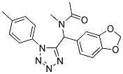 N-{1,3-BENZODIOXOL-5-YL[1-(4-METHYLPHENYL)-1H-TETRAZOL-5-YL]METHYL}-N-METHYLACETAMIDE Struktur