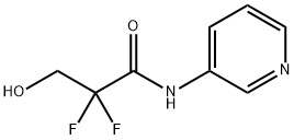 2,2-DIFLUORO-3-HYDROXY-(3-PYRIDYL)PROPIONYL AMIDE Struktur