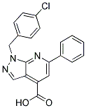 1-(4-CHLOROBENZYL)-6-PHENYL-1H-PYRAZOLO[3,4-B]PYRIDINE-4-CARBOXYLIC ACID Struktur