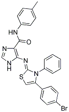 (Z)-5-(4-(4-BROMOPHENYL)-3-PHENYLTHIAZOL-2(3H)-YLIDENEAMINO)-N-P-TOLYL-1H-IMIDAZOLE-4-CARBOXAMIDE Struktur