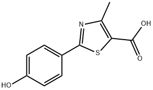 2-(4-HYDROXY-PHENYL)-4-METHYL-THIAZOLE-5-CARBOXYLIC ACID Struktur