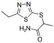 2-[(5-ETHYL-1,3,4-THIADIAZOL-2-YL)SULFANYL]PROPANAMIDE Struktur