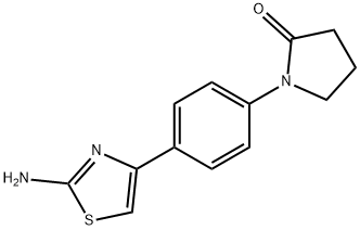 1-[4-(2-AMINO-1,3-THIAZOL-4-YL)PHENYL]PYRROLIDIN-2-ONE Struktur