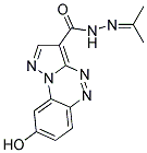 8-HYDROXY-N'-(1-METHYLETHYLIDENE)PYRAZOLO[5,1-C][1,2,4]BENZOTRIAZINE-3-CARBOHYDRAZIDE Struktur