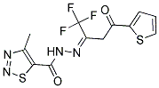 4-METHYL-N'-[(1Z)-3-OXO-3-THIEN-2-YL-1-(TRIFLUOROMETHYL)PROPYLIDENE]-1,2,3-THIADIAZOLE-5-CARBOHYDRAZIDE Struktur