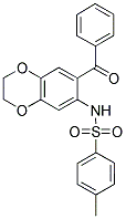 N-(7-BENZOYL-2,3-DIHYDRO-BENZO[1,4]DIOXIN-6-YL)-4-METHYL-BENZENESULFONAMIDE Struktur