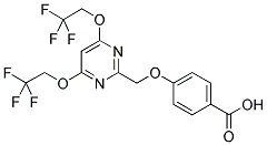 4-[4,6-BIS(2,2,2-(TRIFLUOROETHOXY)PYRIMIDIN-2-YL)METHOXYL]BENZOIC ACID Struktur