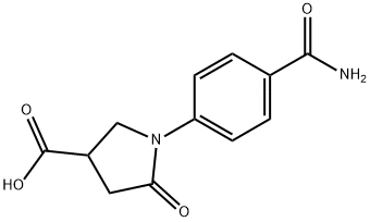 1-(4-CARBAMOYL-PHENYL)-5-OXO-PYRROLIDINE-3-CARBOXYLIC ACID Struktur