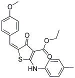 ETHYL (5E)-5-(4-METHOXYBENZYLIDENE)-2-[(4-METHYLPHENYL)AMINO]-4-OXO-4,5-DIHYDROTHIOPHENE-3-CARBOXYLATE Struktur