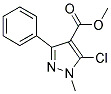 METHYL 5-CHLORO-1-METHYL-3-PHENYL-1H-PYRAZOLE-4-CARBOXYLATE Struktur