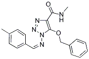 5-(BENZYLOXY)-N-METHYL-1-{[(1Z)-(4-METHYLPHENYL)METHYLENE]AMINO}-1H-1,2,3-TRIAZOLE-4-CARBOXAMIDE Struktur