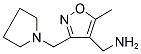 [5-METHYL-3-(1-PYRROLIDINYLMETHYL)-4-ISOXAZOLYL]METHANAMINE Struktur