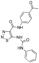 N-(4-ACETYLPHENYL)-5-[(ANILINOCARBONYL)AMINO]-1,2,3-THIADIAZOLE-4-CARBOXAMIDE Struktur