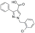 1-(2-CHLOROBENZYL)-3-PHENYL-1H-PYRAZOLE-4-CARBOXYLIC ACID Struktur