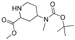 4-(TERT-BUTOXYCARBONYL-METHYL-AMINO)-PIPERIDINE-2-CARBOXYLIC ACID METHYL ESTER Struktur