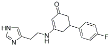 5-(4-FLUOROPHENYL)-3-{[2-(1H-IMIDAZOL-4-YL)ETHYL]AMINO}CYCLOHEX-2-EN-1-ONE Struktur