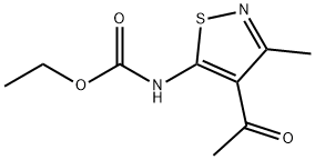 ETHYL 4-ACETYL-3-METHYLISOTHIAZOL-5-YLCARBAMATE Struktur