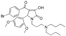 4-(4-BROMOBENZOYL)-1-(3-(DIBUTYLAMINO)PROPYL)-5-(2,5-DIMETHOXYPHENYL)-3-HYDROXY-1H-PYRROL-2(5H)-ONE Struktur