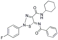 5-(BENZOYLIMINO)-N-CYCLOHEXYL-2-(4-FLUOROPHENYL)-1,2,3-THIADIAZOLE-4(2H)-CARBOXAMIDE Struktur